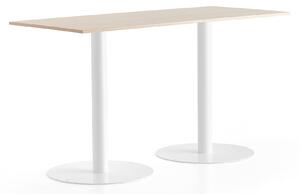 AJ Produkty Barový stůl ALVA, 1800x800x1000 mm, bílá, bříza