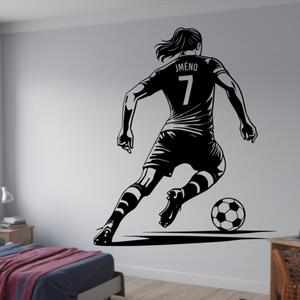 Samolepka Fotbalistka se jménem