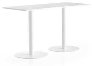 AJ Produkty Barový stůl ALVA, 1800x800x1000 mm, bílá, bílá