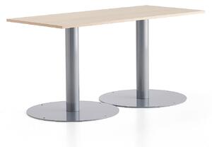 AJ Produkty Stůl ALVA, 1400x700x720 mm, stříbrná, bříza