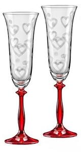 Crystalex sklenice na šampaňské Angela Love 190 ml 2 KS