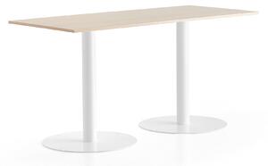 AJ Produkty Stůl ALVA, 1800x800x900 mm, bílá, bříza