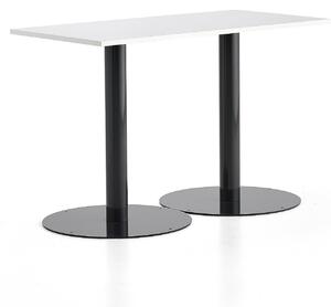 AJ Produkty Stůl ALVA, 1400x700x900 mm, antracitová, bílá
