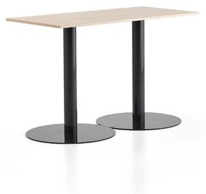 AJ Produkty Stůl ALVA, 1400x700x900 mm, antracitová, bříza