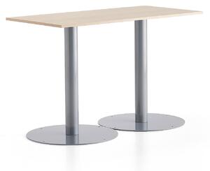 AJ Produkty Stůl ALVA, 1400x700x900 mm, stříbrná, bříza
