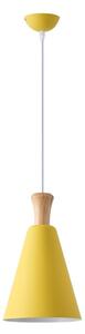 Lustr na lanku SIMPLO 1xE27/15W/230V žlutá pr. 20 cm