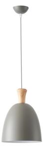 Lustr na lanku SIMPLO 1xE27/15W/230V šedá pr. 23 cm