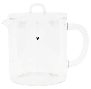 Skleněná čajová konvice Black Heart 1 l
