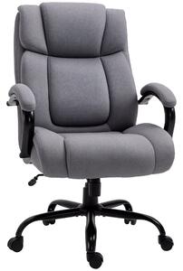 Kancelářská židle Vinsetto, ergonomická exekutivní židle, polstrovaná stolu s opěrkami, výškově nastavitelná otočná židle s funkcí náklonu, vzhled lnu
