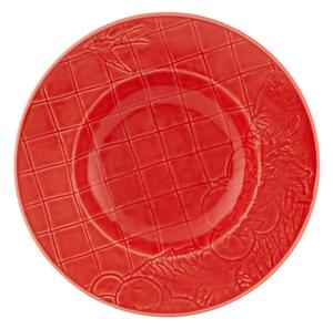 Bordallo Pinheiro Sada polévkových talířů Parodie 4 kusů, červená, kamenina, 25 cm