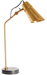 Moebel Living Zlatá kovová stolní lampa Cosima 64 cm