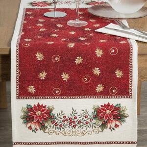 VÁNOČNÍ GOBELÍNOVÝ BĚHOUN NA STŮL MERRY 40X100 CM VZOROVANÁ
