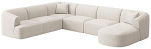 -25 % Dny MOMENTI– Cosmopolitan Design Světle béžová čalouněná rohová pohovka Campi 330 cm, levá