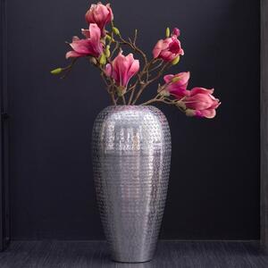 Moebel Living Stříbrná hliníková váza Barrie 50 cm