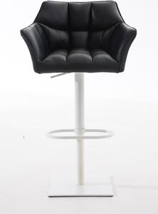 Barová židle Damas W1~ koženka, bílý rám Barva Černá