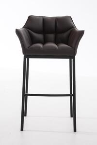 Barová židle Damas B4 ~ koženka, černý rám Barva Hnědá