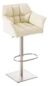 Barová židle Damas E1 ~ koženka, nerezový rám Barva Krémová