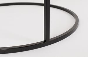 Černý kovový odkládací stolek ZUIVER GLAZED s keramickým obkladem