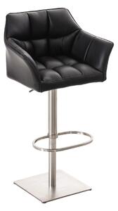 Barová židle Damas E1 ~ koženka, nerezový rám Barva Černá