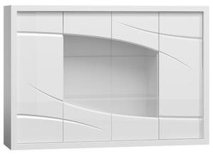 Obývací pokoj Paris JARSB - komoda P11 - bílá/bílá lesk