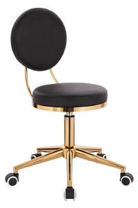LuxuryForm DESIGN Taburet PORTO - černo-zlatý