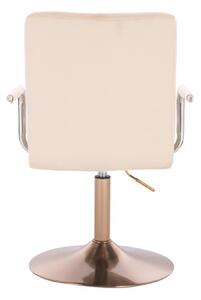 LuxuryForm Židle VERONA VELUR na zlatém talíři - krémová