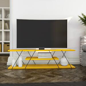 TV stolek CANAZ žlutá/černá