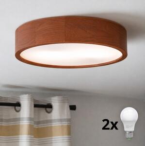 Brilagi - LED Stropní svítidlo CARVALHO 2xE27/30W/230V dub třešeň pr. 37 cm