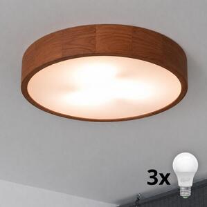 Brilagi - LED Stropní svítidlo CARVALHO 3xE27/15W/230V dub třešeň pr. 47 cm
