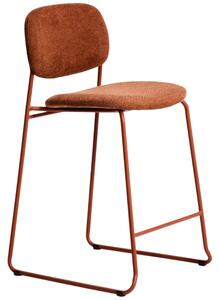 Kave Home Terakotově červená barová židle Meli 65 cm