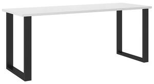 Jídelní stůl industriální Imperial - 185x67/75 cm - bílá