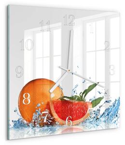 Skleněné hodiny Grapefruit zskb-30x30-00086122