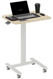 Vinsetto výškově nastavitelný stojací stolek na notebook s ruční klikou 68–108 cm — žlutý | Aosom