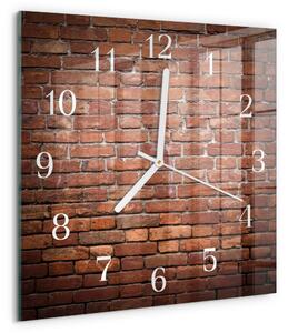 Skleněné hodiny Cihlový zskb-30x30-00087507