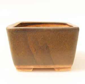 E-bonsai Keramická bonsai miska 8,5 x 8,5 x 5,5 cm hnědá