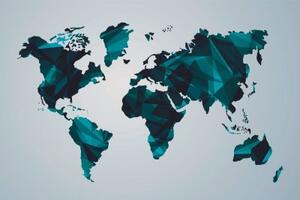 Tapeta mapa světa ve vektorové grafice - 150x100 cm
