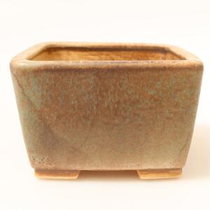 E-bonsai Keramická bonsai miska 8,5 x 8,5 x 5,5 cm zelená