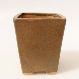 E-bonsai Keramická bonsai miska 8,5 x 8,5 x 10,5 cm hnědá