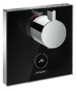 Hansgrohe Shower Select Glass - Termostat pod omítku Highflow pro 1 spotřebič a 1 dodatečný výstup, černá/chrom 15735600