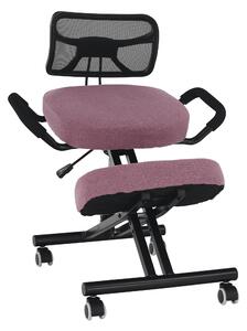Ergonomická kancelářská židle Rusu (růžová + černá). Vlastní profesionální přeprava až k Vám domů 1040159