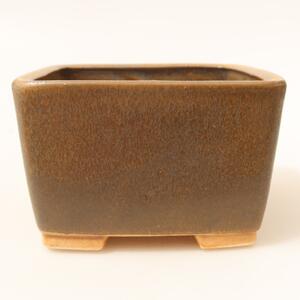 E-bonsai Keramická bonsai miska 10,5 x 10,5 x 7 cm hnědá
