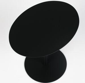 Černý kovový odkládací stolek ZUIVER SNOW OVAL 42x31 cm