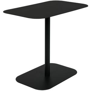 Černý kovový odkládací stolek ZUIVER SNOW RECTANGLE 50x30 cm