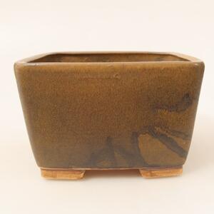 E-bonsai Keramická bonsai miska 13 x 13 x 8 cm hnědá