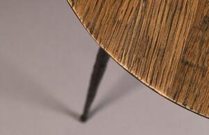 Hnědý borovicový odkládací stolek DUTCHBONE Pepper 40 cm