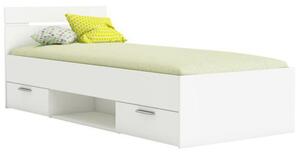 Jednolůžková postel 90 cm Myriam (bílá) (bez matrace a roštu). Vlastní profesionální přeprava až k Vám domů 1040192