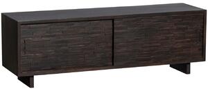 Hoorns Tmavě hnědý dřevěný TV stolek Tillie 150 x 40 cm