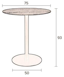 Černý borovicový bistro stolek DUTCHBONE Braza Round 75 cm
