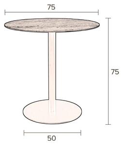 Černý borovicový kulatý bistro stolek DUTCHBONE Braza Round 75 cm