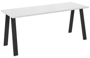 Jídelní stůl industriální Kleo - 185x67/75 cm - bílá